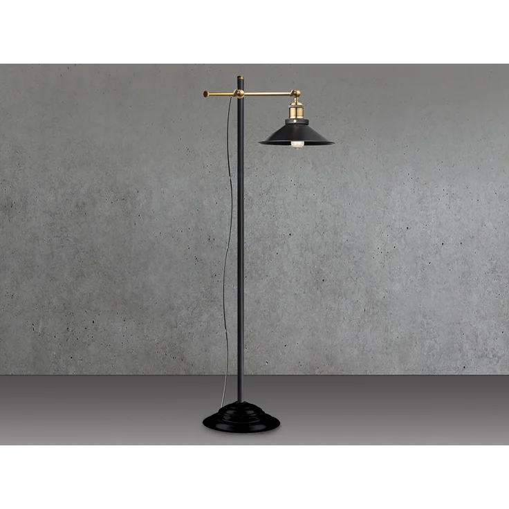 Stehlampe, Altmessing, schwarz, LENIUS – Bild 3