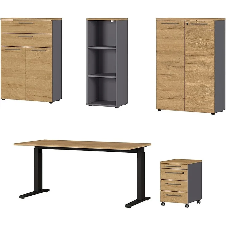 GERMANIA Bürokombination AGENDA BHT 467x120x80 cm bunt Komplett-Büro Büro