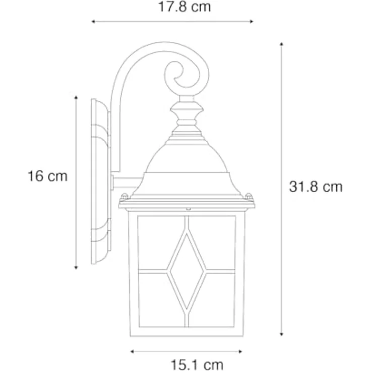 Qazqa Außen-Wandleuchte London, ohne Leuchtmittel, E27, Grün, Landhaus, Aluminium, 1-flammig – Bild 4