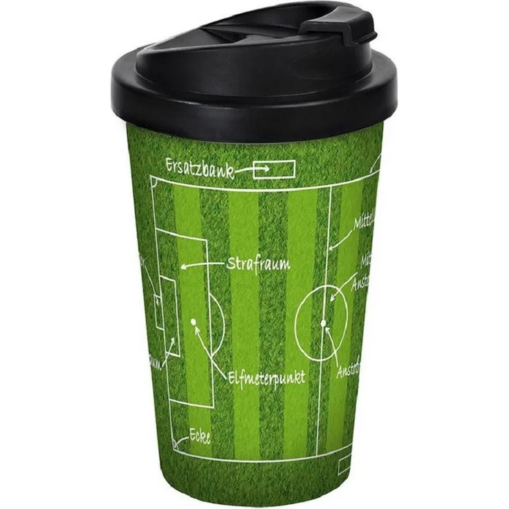 Gedalabels Becher Coffee to go-Spielfeld 400 ml, PP, Mehrfarbig, 8 cm