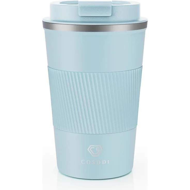 CS COSDDI Thermobecher Edelstahl Travel Mug Isolierbecher 13oz Skyblue