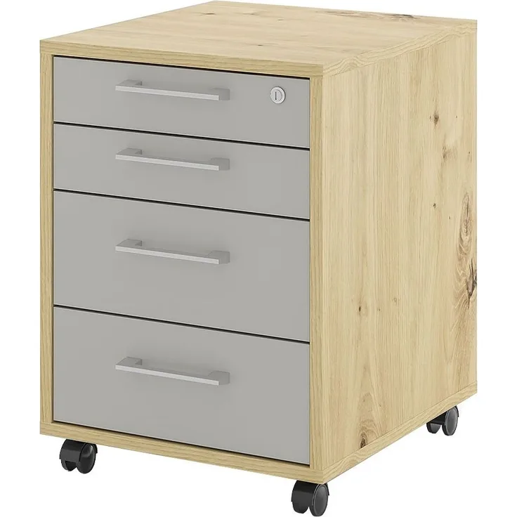 Rollcontainer vito Vary, Holzwerkstoff, Holzfarben, 46 x 64 x 51 cm