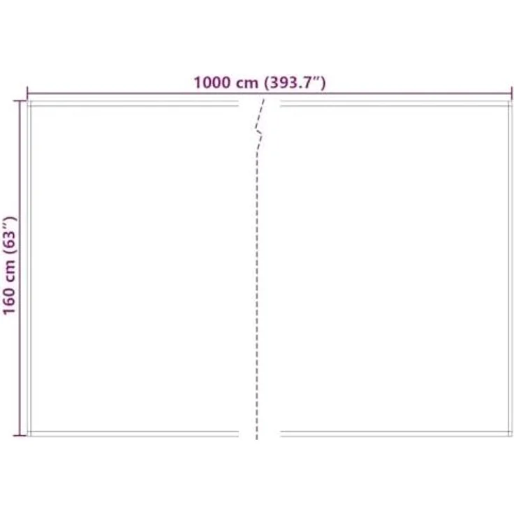 vidaXL Markisenersatz Creme 1000 x 160 cm Polyesterleinwand 42000814 – Bild 2
