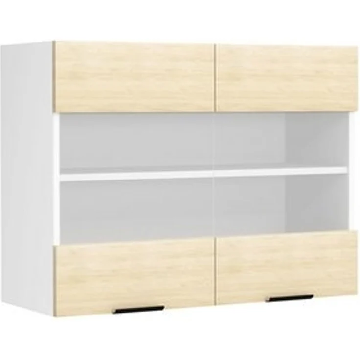 VCM Küchenmöbel Hängeschrank Fasola 919331 Weiß / Honig-Eiche H. 60 x B. 80 x T. 31 cm – Bild 6