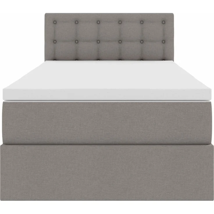 vidaXL LED-Speicherbett mit Matratze Taupe 90 x 190 cm Stoff 3371241 – Bild 8