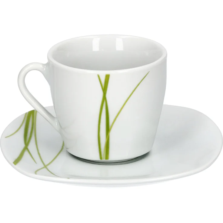 Van Well Bali Espressotasse + Untertasse im 2-tlg.-Set, Liniendekor, edles Marken-Porzellan – Bild 3