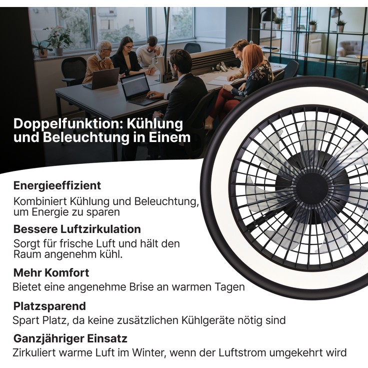 Brilliant AG Leuchten G99280-06 Palmero LED Deckenleuchte mit Ventilator RGBW – Bild 9