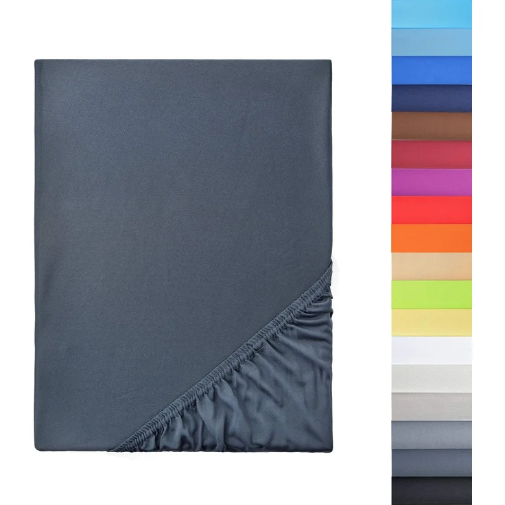 NatureMark - Mikrofaser SPANNBETTLAKEN zum Sparpreis! viele Größen und Farben Markenware (120x200 cm, anthrazit grau)