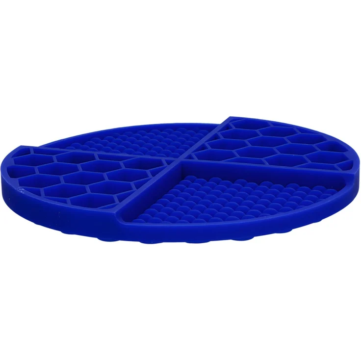 Eat Slow Live Longer runde Leckmatte mit tiefen Fächern blau, Durchmesser: 21 cm – Bild 3