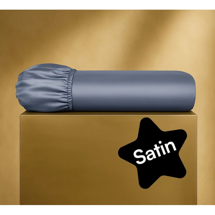Seralino Spannbettlaken Mako Satin Spannbetttuch (100% Bio Baumwolle), 100% Bio-Baumwolle, Gummizug: rundum, Etiketten zeigen Seiten – schnelles, unkompliziertes Beziehen garantiert, Fairtrade/ GOTS zertifizierte uni Bettlaken, weich – Bild 1