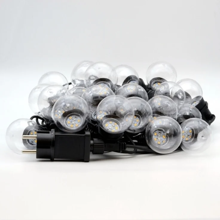 RealPower 463627 24 Lampen LED Warmweiß 2200 K Drinnen/Draußen Schwarz