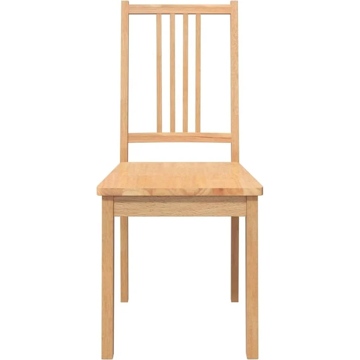 vidaXL Esszimmerstühle 2 Stk. Natur Massivholz Gummibaum 4102398 – Bild 4