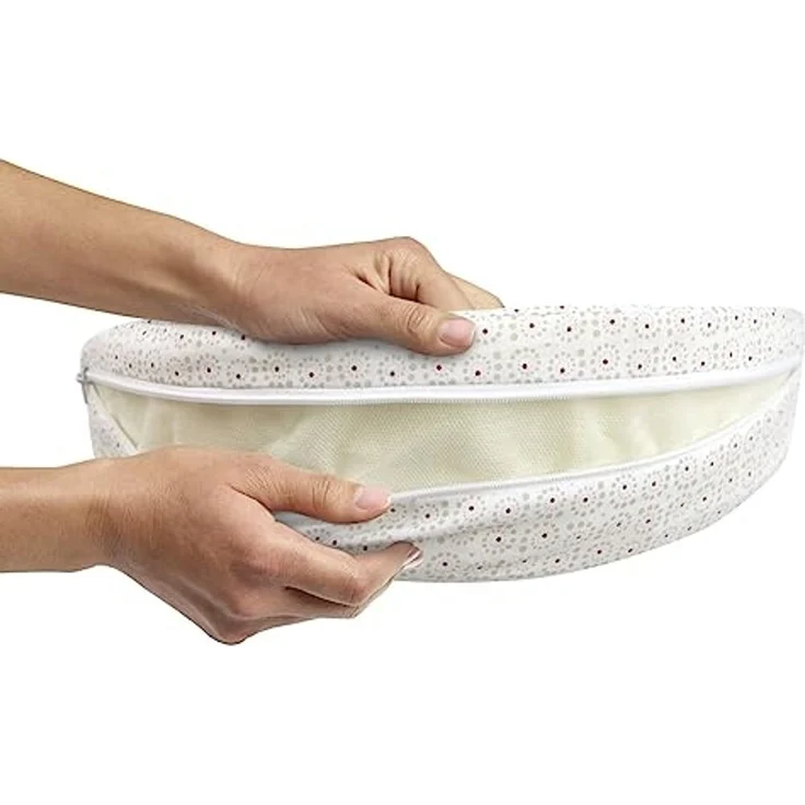 Chicco Boppy Wedge Schwangerschaftskissen, kompakt, maschinenwaschbar, Unterstützung für Bauch, Beine, Hüften und Rücken, für alle Phasen der Schwangerschaft, helle Farbe (Spiral) – Bild 3