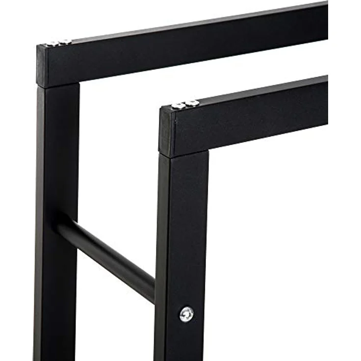 HOMCOM Kaminholzregal Kaminholzständer Kaminholzablage Kaminholzhalter 100kg, BxTxH:60x25x100 cm, (Stahl, 1-St, Schwarz) – Bild 9
