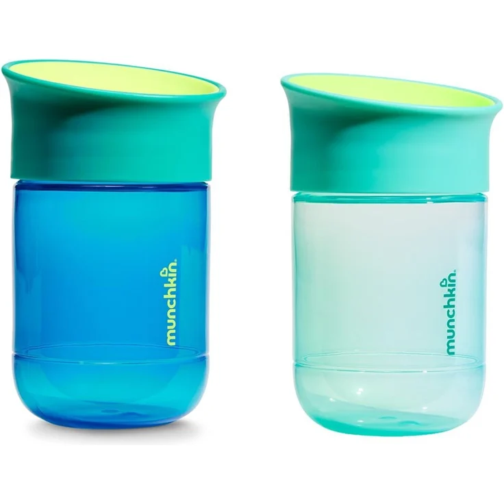 Munchkin Babytasse Miracle 360 | 2er-Pack | 12m+ | 296ml | Dunkelblau/Blau