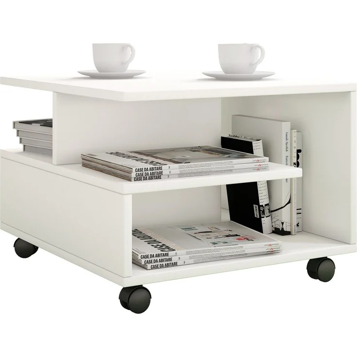 VCM Beistelltisch & Couchtisch Stango 919868 Weiß H. 40 x B. 50 x T. 50 cm – Bild 2