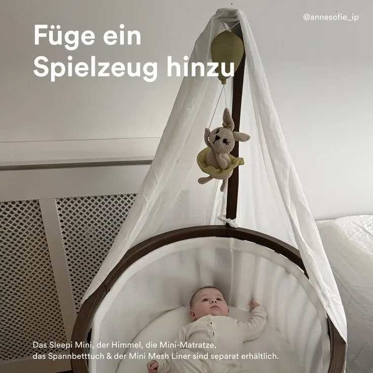 Stokke Himmelstange Sleepi Himmelstange V3 - Hergestellt aus massivem Buchenholz, 1-läufig, Buchenholz, Kompatibel Sleepi Bett & Mini V3