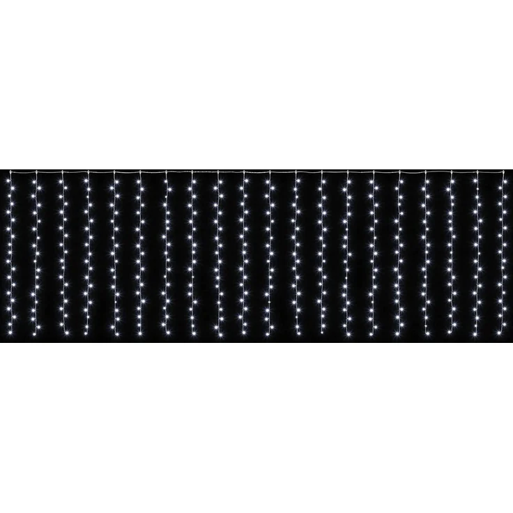 vidaXL Lichtervorhang 400 LEDs Kaltweiß 600 x 200 cm 42054080 – Bild 3