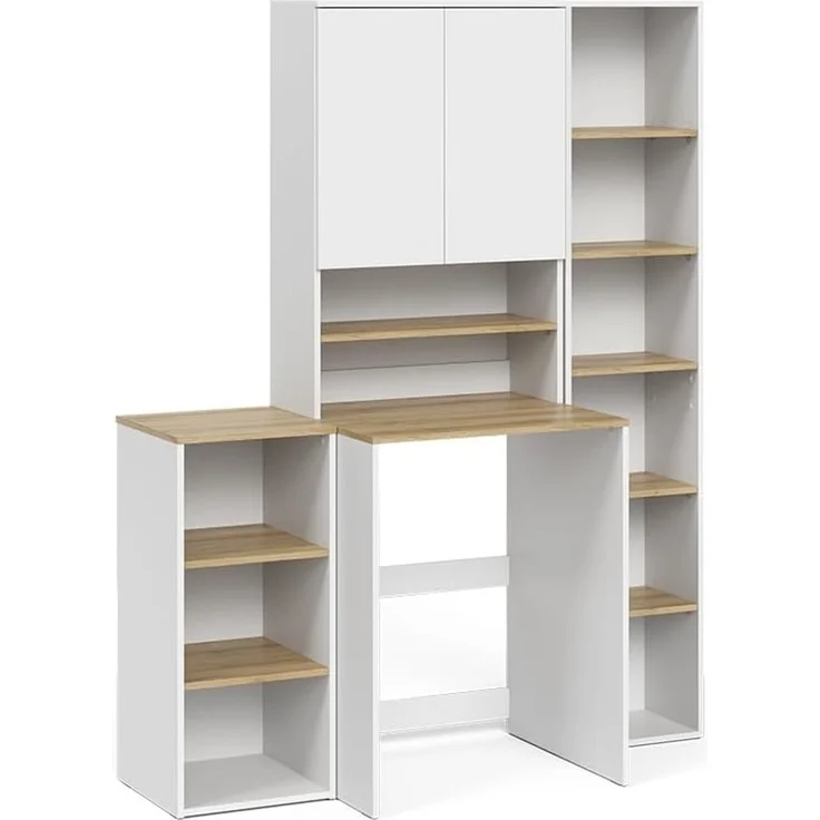 Badmöbel-Set Viktor Weiß/Artisan-Eiche 4-teilig Vicco – Bild 1