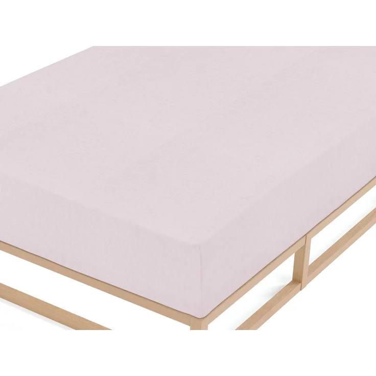 biberna Melange-Flanell Spannbetttuch 0841380 MELANGE UNI, rose, 1x 90x190 cm - 100x200 cm – Bild 2