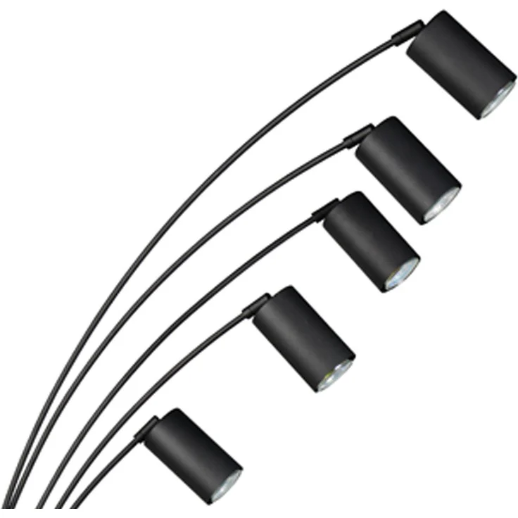 LED Bogenlampe Schwarz 5flammig dimmbar, 200cm groß – Bild 5