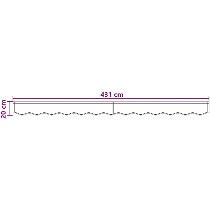 vidaXL Markisenschürzen-Ersatz Polyester 964989 – Bild 6