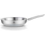 Fissler Pure Collection Edelstahl-Pfanne (Ø 28 cm) unbeschichtete Stielpfanne, Innenskalierung, 10 Jahre Garantie – Induktion, Silber