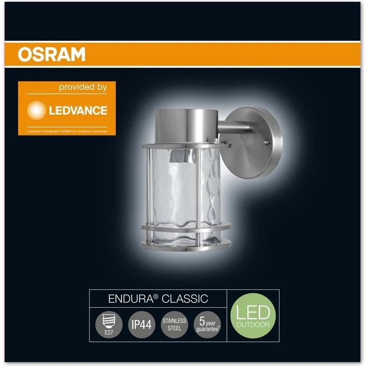 Osram LED Wand- und Deckenleuchte, Leuchte fuer Aussenanwendungen, Sockel E27, Endura Classic Post Down – Bild 5