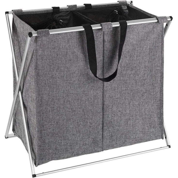 Wenko Wäschesammler Duo 120 L, grau