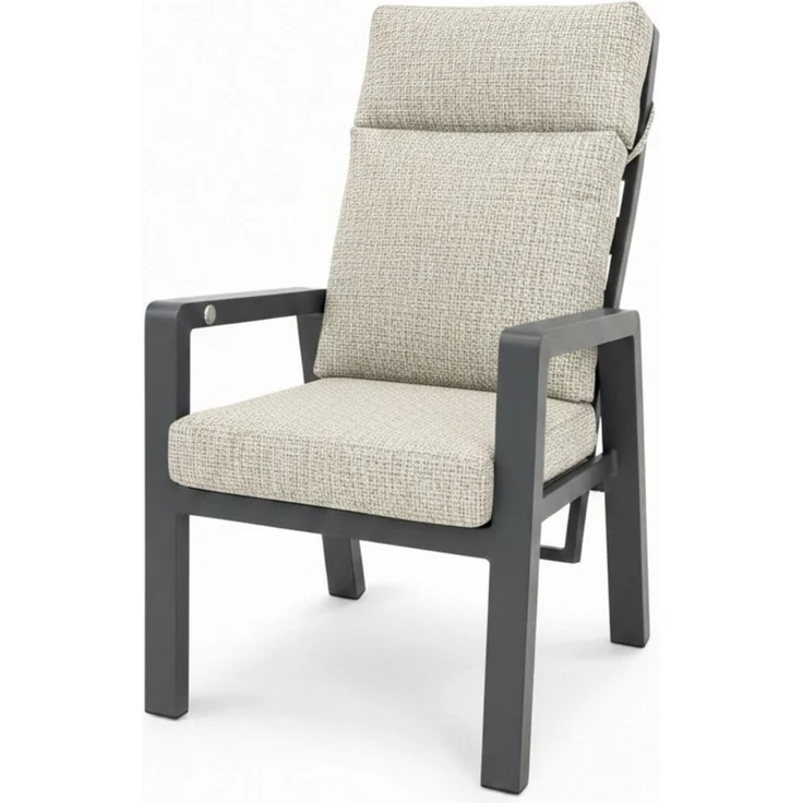 osoltus Gartensessel Alu Anthrazit wetterfest Palma II All Weather Olefin Beige – Bild 5