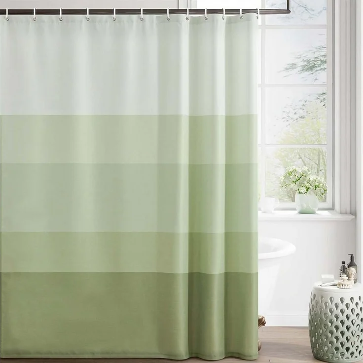 Agger Duschvorhang 180x180 cm Badewanne Waschbar Textil Shower Curtains – Bild 1