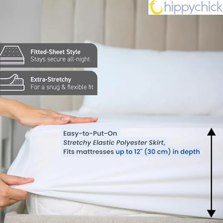 Hippychick Matratzenschutz - Spannbetttuch Einzelbett 90x190 - Fitted SheetEinzelbett 90x190 cm – Bild 4