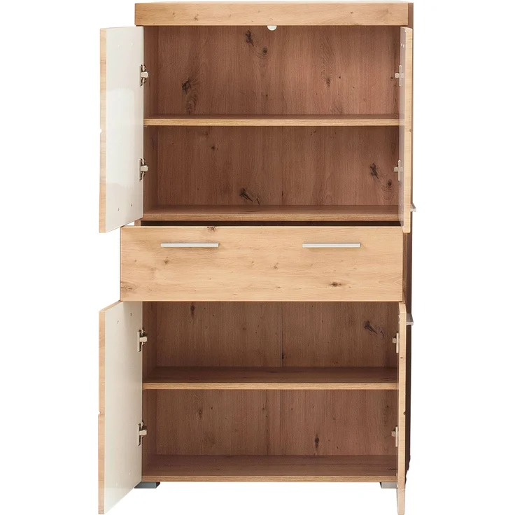 Trendteam 'Amanda' Midischrank, Holz, 132 x 31 x 73 cm, Asteiche – Bild 2