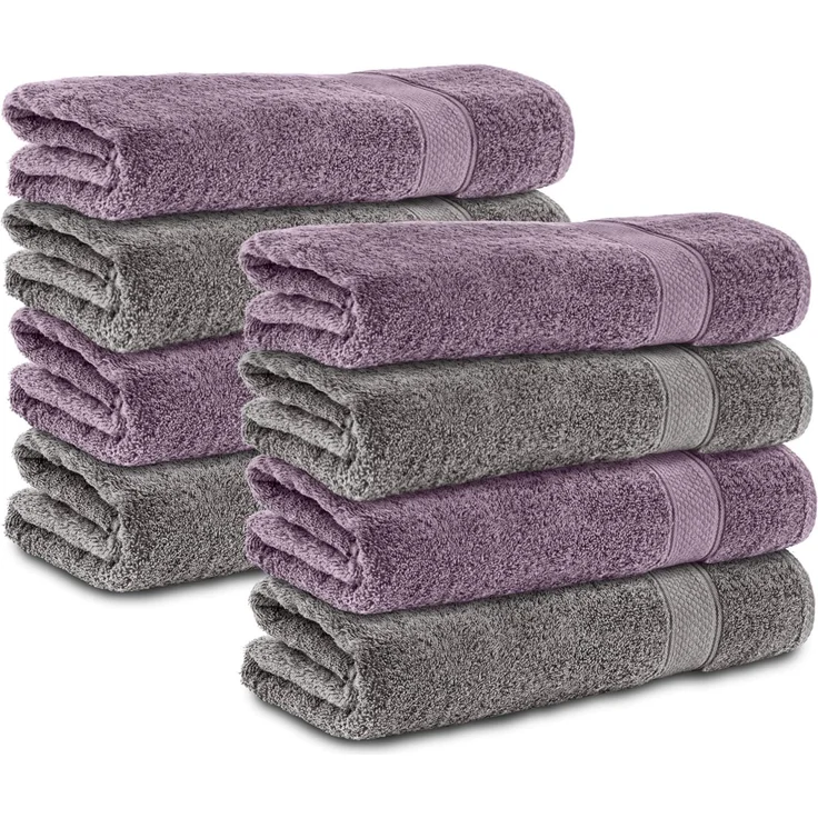 Komfortec Handtuch Set 50x100, Handtücher, Frottee (Packung, 8-St), 100% Baumwolle, Flauschig & Saugfähig, Weich, Towel
