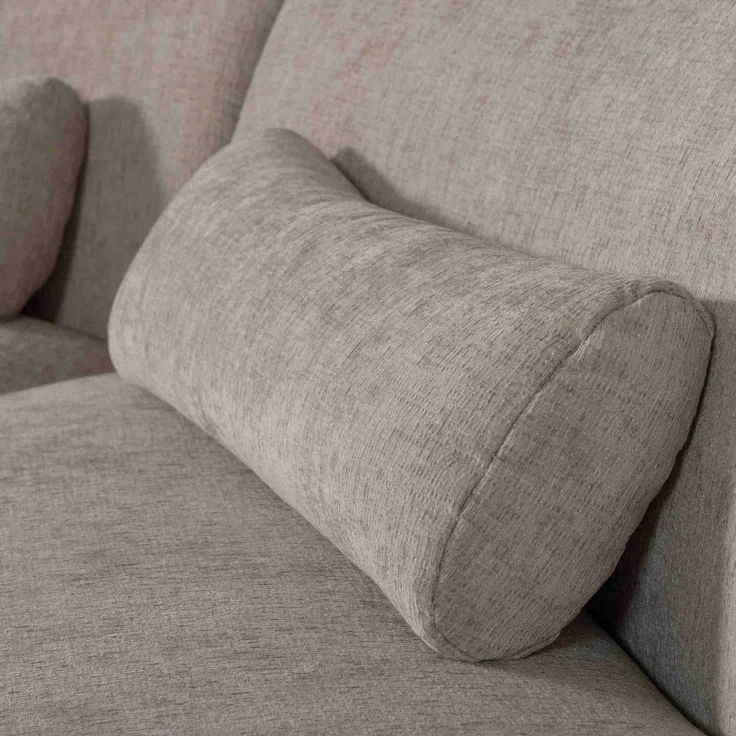Sofa Batavier 4-Sitzer aus Webstoff, modern halbrund, sandfarben, großzügiges Familiensofa – Bild 5