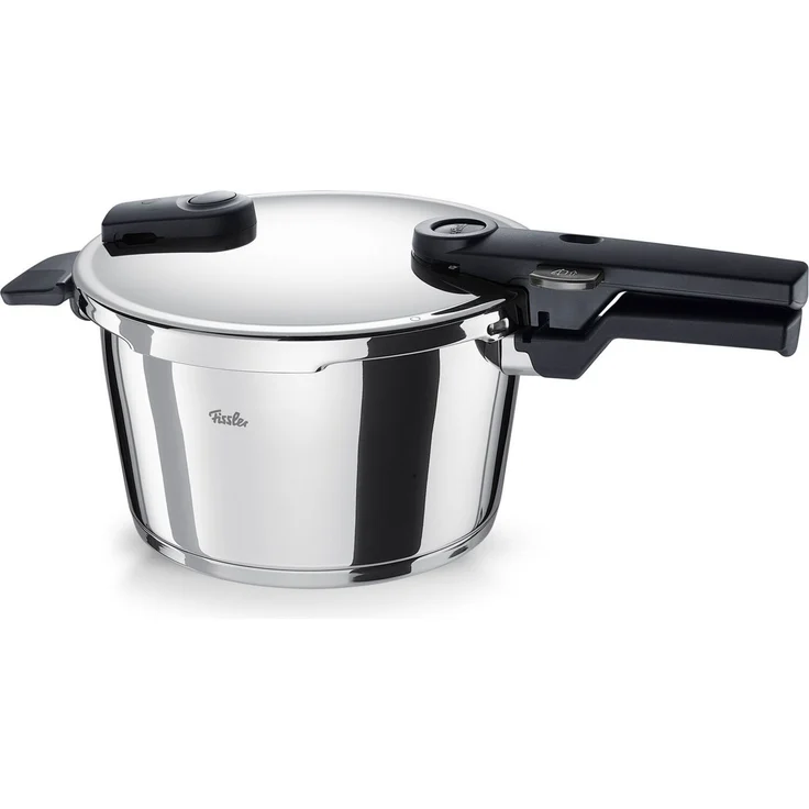 Fissler Schnellkochtopf Vitaquick® Schnellkochtopf Edelstahl 2 Garstufen Induktion, Edelstahl 18/10 (2-tlg), Made in Germany – Bild 3