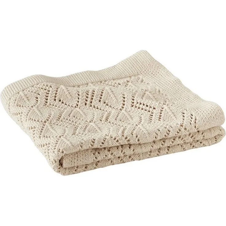 Babydecke Baby Decke mit Pointelle-Muster, Bio-Baumwolle, vertbaudet