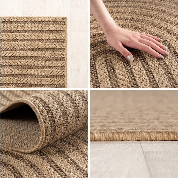 Carpettex Outdoorteppich Boho Design, Rechteckig, Höhe: 5 mm, Outdoor Teppich Wetterfest Modern Design Wohnzimmer Küchen Terrasse – Bild 2