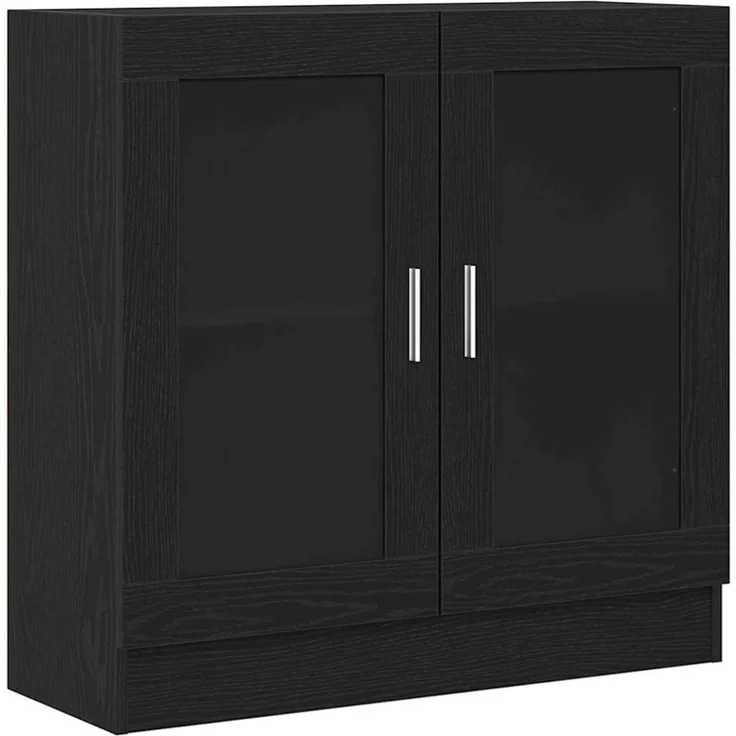 vidaXL Bücherregal 82,5 x 30,5 x 80 cm Schwarz Eichen-Optik 862518 – Bild 2