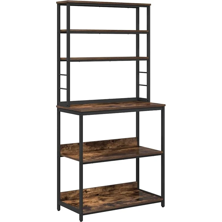 vidaXL Küchenregal Geräucherte Eiche 80 x 40 x 168 cm Holzwerkstoff 883888 – Bild 1