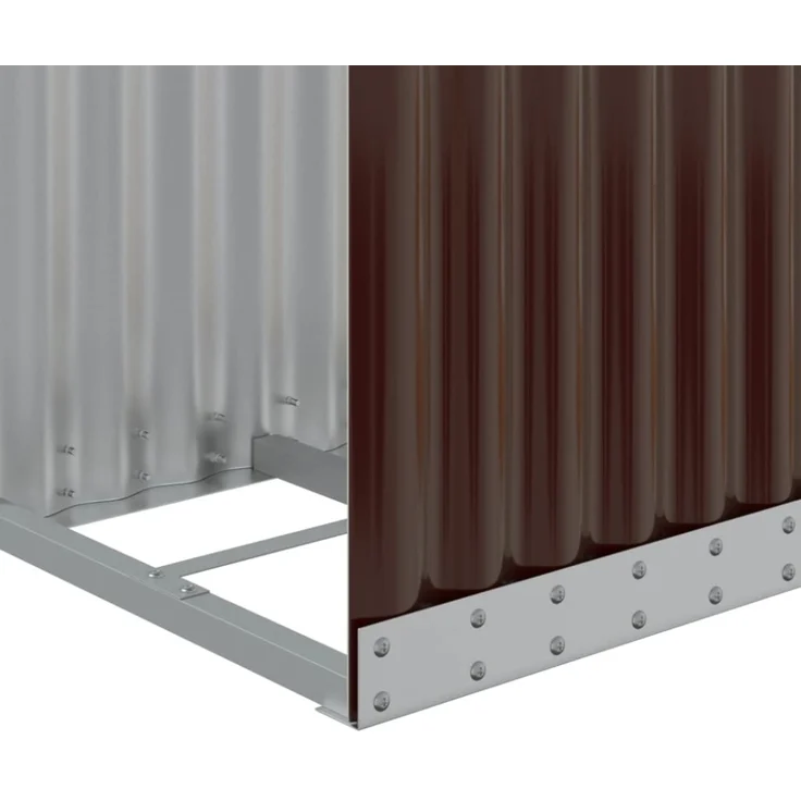 vidaXL Kaminholzunterstand Braun 40x45x100 cm Verzinkter Stahl 364567 – Bild 3