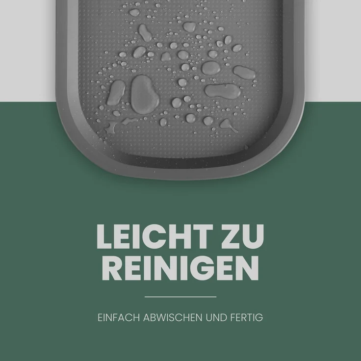 Tablett Kunststoff - 37,7cm x 27,7cm Grau 2er-Pack – Bild 7