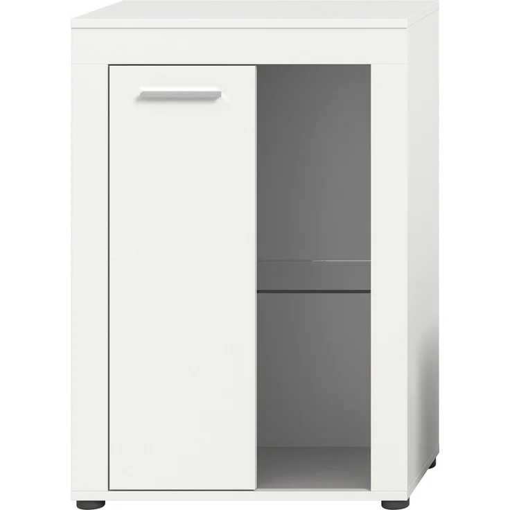 xonox. home Wohnen Jam X8BA9T40 Vitrine Glasvitrine Dekoschrank Glas-Kommode in weiß Melamin, ca. B/H/T: 600 x 86 x 35 cm – Bild 5