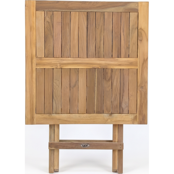 Linder Exclusiv Klapptisch Gartentisch 60 x 60 cm in Premium Teak Natur – Bild 3