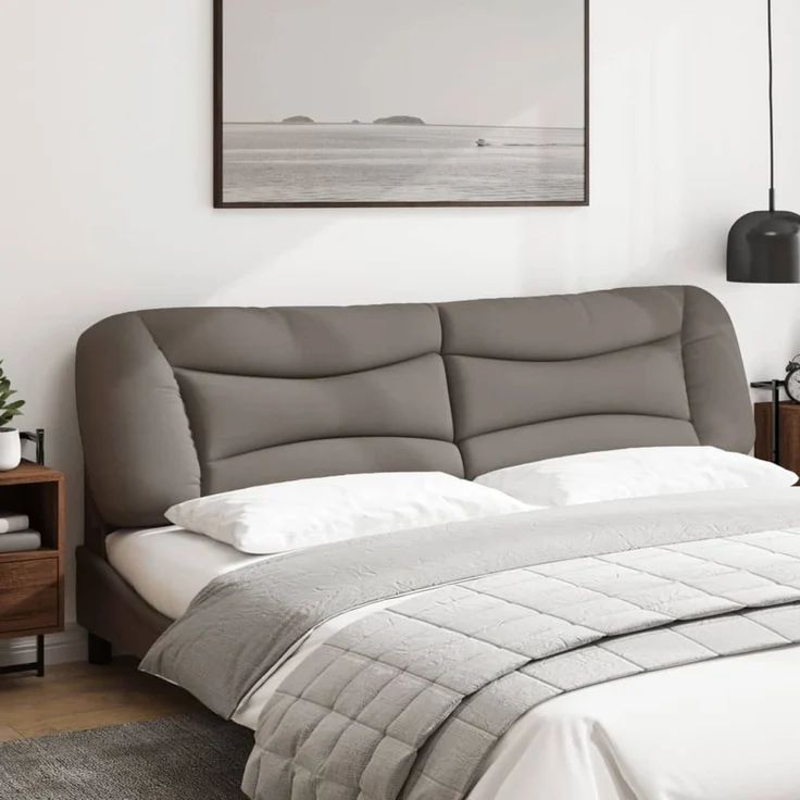 vidaXL Kopfteil-Kissen "Hvar" Taupe 200 cm Stoff – Bild 2