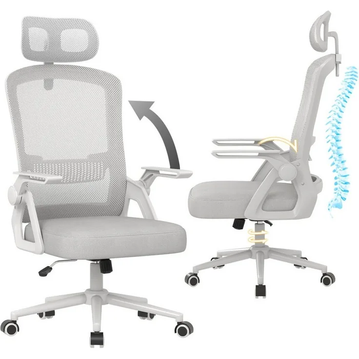 ZAISZE Bürostuhl Ergonomischer Bürostuhl drehbar höhenverstellbar, Komfort & Stil (Passende Kombination), Verstellbarer Bürostuhl, geeignet für das Homeoffice