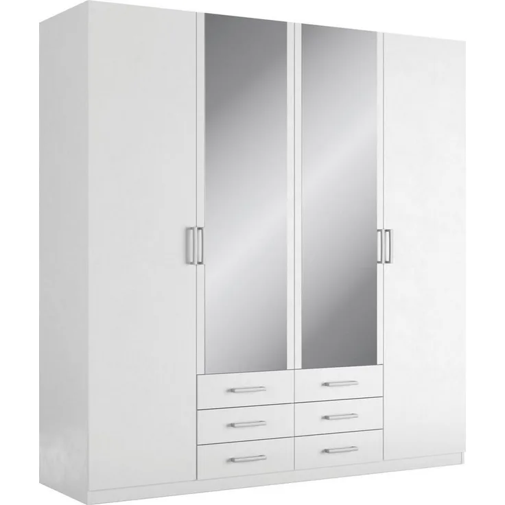 priess Kleiderschrank Amsterdam, viel Stauraum durch viele Schubkästen, Spiegeltüren Optional mit LED-Beleuchtung, Made in Germany