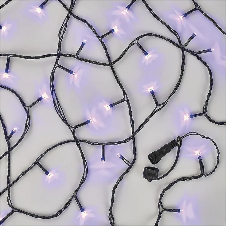 EMOS Connect System 10m Lichterkette Standard, Weihnachtslichterkette mit 100 LEDs, Erweiterungskomponent C (ohne Verbindungskabel und Adapter), IP44 für Innen und Außen, violett