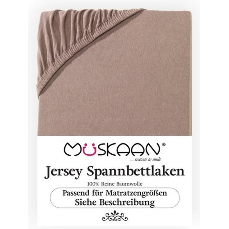 Müskaan Spannbettlaken Topper Spannbetttuch Bettlaken Spannbetttücher Leintuch 100% Baumwolle, Jersey, Gummizug: Rundumgummizug, Matratzen Bezug bis 10cm Matratzenhöhe – Bild 4