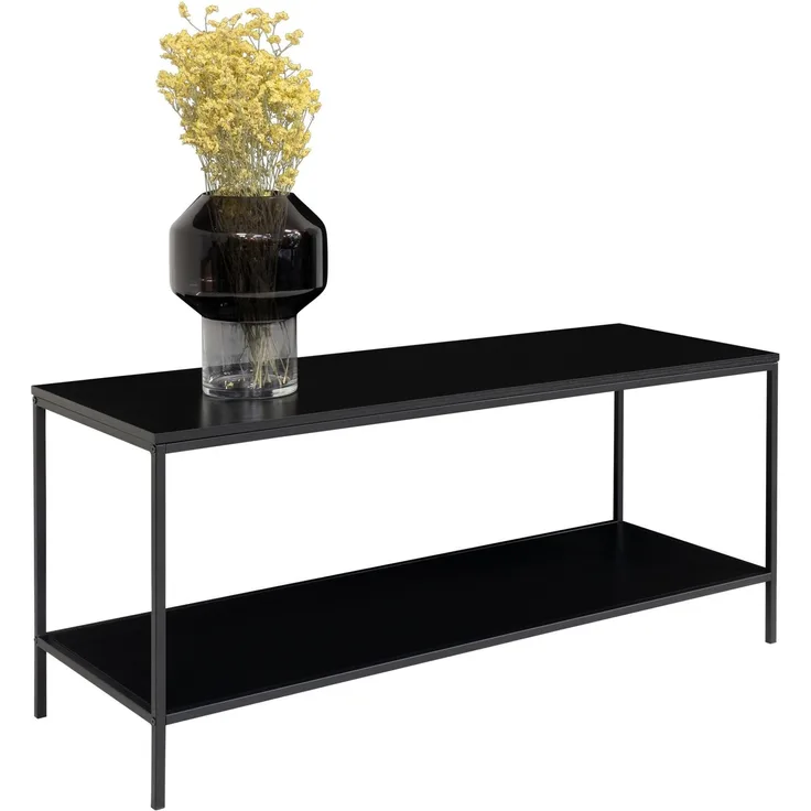 TV-Bank >Vita< in Schwarz, Melamin - 100x45x36cm (BxHxT)